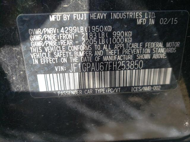 Photo 10 from auction – 2015 SUBARU IMPREZA SP with VIN JF1GPAU67FH253850