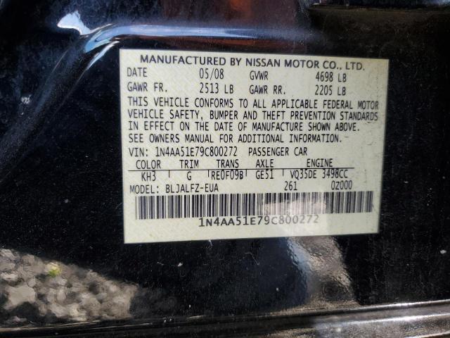 Photo 10 from auction – 2009 NISSAN MAXIMA S with VIN 1N4AA51E79C800272