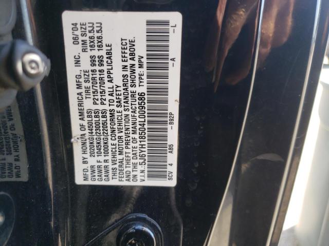 Photo 10 from auction – 2004 HONDA ELEMENT EX with VIN 5J6YH18504L009586