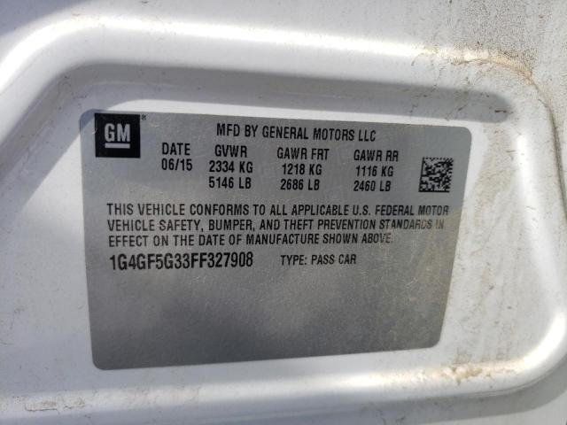 Photo 10 from auction – 2015 BUICK LACROSSE P with VIN 1G4GF5G33FF327908
