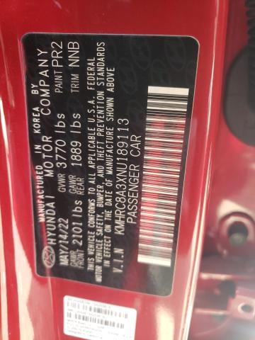 Photo 10 from auction – 2022 HYUNDAI VENUE with VIN KMHRC8A3XNU189113