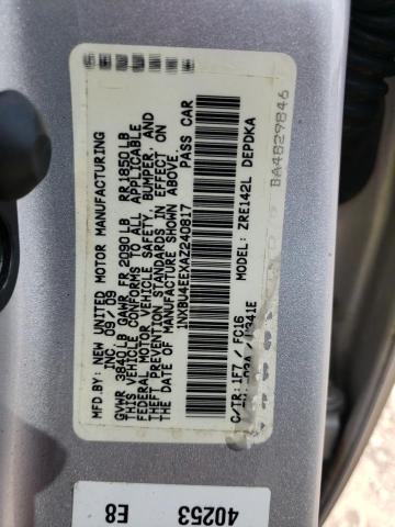 Photo 10 from auction – 2010 TOYOTA COROLLA BA with VIN 1NXBU4EEXAZ240817