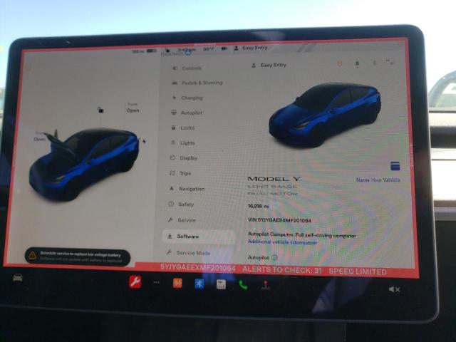 Photo 9 from auction – 2021 TESLA MODEL Y with VIN 5YJYGAEEXMF201064