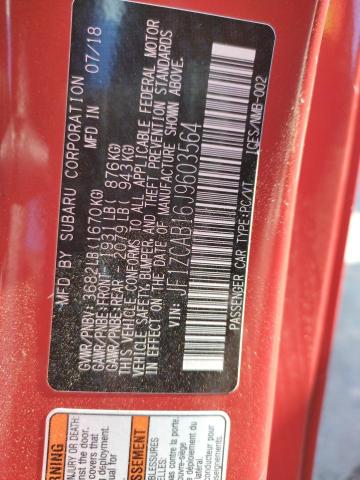 Photo 10 from auction – 2018 SUBARU BRZ 2.0 PR with VIN JF1ZCAB16J9603564