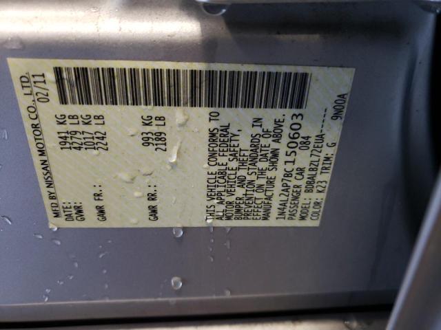 Photo 10 from auction – 2011 NISSAN ALTIMA BAS with VIN 1N4AL2AP7BC150603