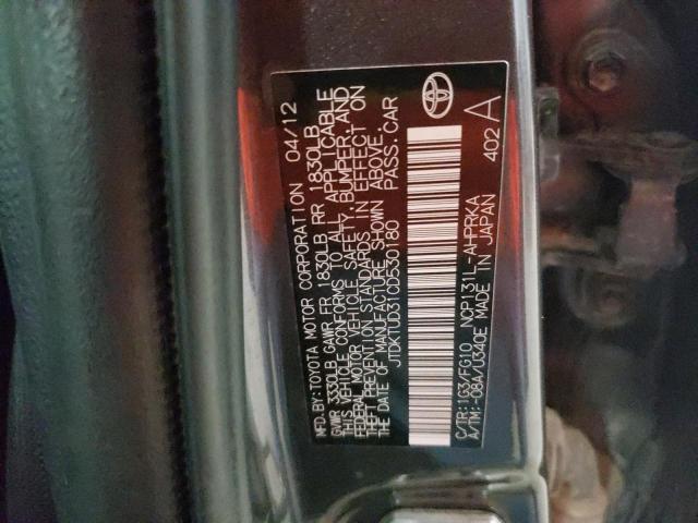 Photo 10 from auction – 2012 TOYOTA YARIS with VIN JTDKTUD31CD530180