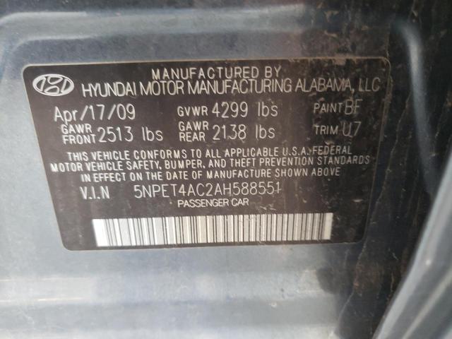 Photo 10 from auction – 2010 HYUNDAI SONATA GLS with VIN 5NPET4AC2AH588551
