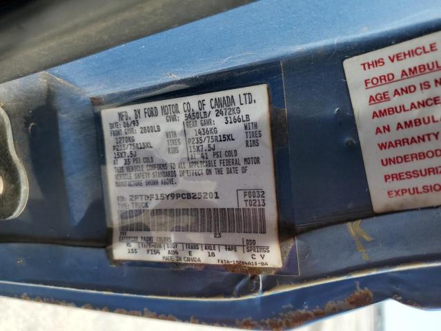 Photo 10 from auction – 1993 FORD F150 with VIN 2FTDF15Y9PCB25201