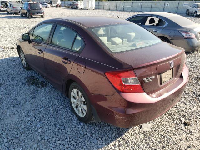 Photo 3 from auction – 2012 HONDA CIVIC LX with VIN 19XFB2F59CE099318