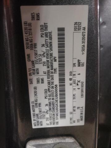 Photo 10 from auction – 2014 FORD ESCAPE SE with VIN 1FMCU0GX3EUB00058
