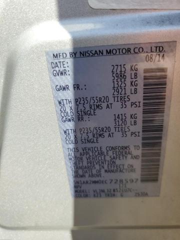 Photo 10 from auction – 2014 NISSAN PATHFINDER with VIN 5N1AR2MM0EC728597