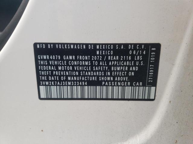 Photo 10 from auction – 2014 VOLKSWAGEN JETTA BASE with VIN 3VW2K7AJ3EM323494
