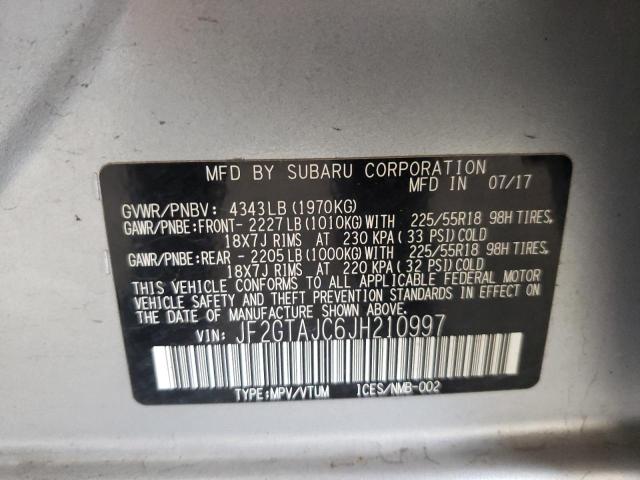 Photo 10 from auction – 2018 SUBARU CROSSTREK with VIN JF2GTAJC6JH210997