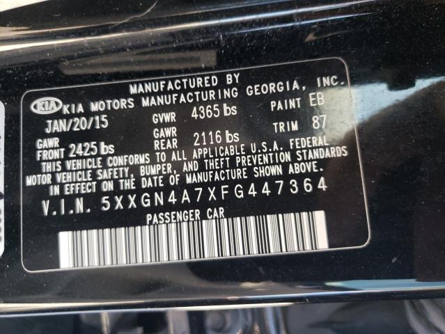 Photo 10 from auction – 2015 KIA OPTIMA EX with VIN 5XXGN4A7XFG447364