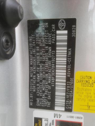 Photo 10 from auction – 2011 TOYOTA CAMRY BASE with VIN 4T4BF3EK7BR192713