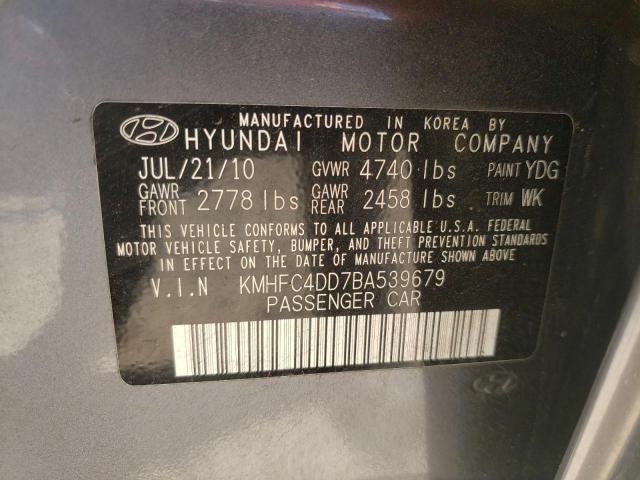 Photo 10 from auction – 2011 HYUNDAI AZERA GLS with VIN KMHFC4DD7BA539679