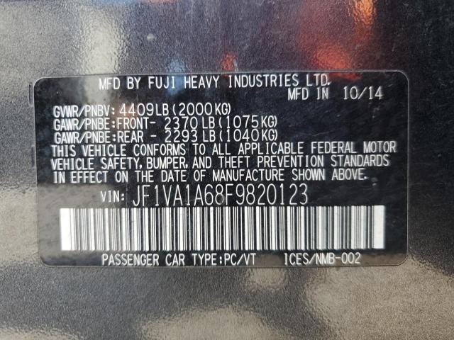 Photo 10 from auction – 2015 SUBARU WRX with VIN JF1VA1A68F9820123