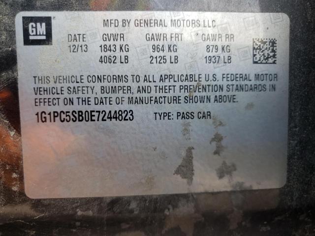 Photo 10 from auction – 2014 CHEVROLET CRUZE LT with VIN 1G1PC5SB0E7244823