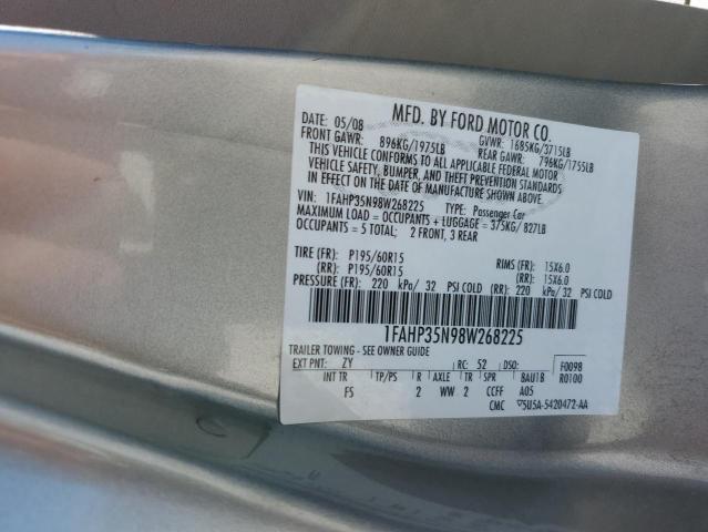 Photo 10 from auction – 2008 FORD FOCUS SE with VIN 1FAHP35N98W268225
