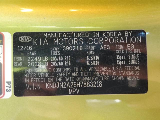 Photo 10 from auction – 2017 KIA SOUL with VIN KNDJN2A26H7883218