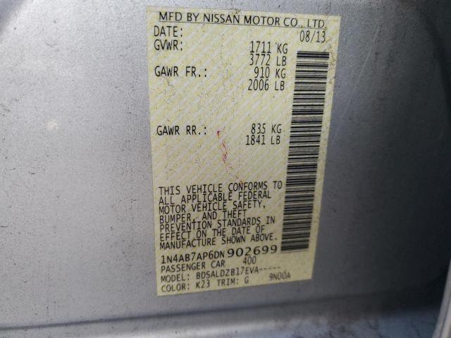 Photo 10 from auction – 2013 NISSAN SENTRA S with VIN 1N4AB7AP6DN902699