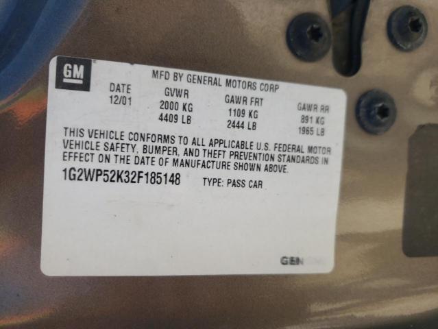 Photo 10 from auction – 2002 PONTIAC GRAND PRIX with VIN 1G2WP52K32F185148