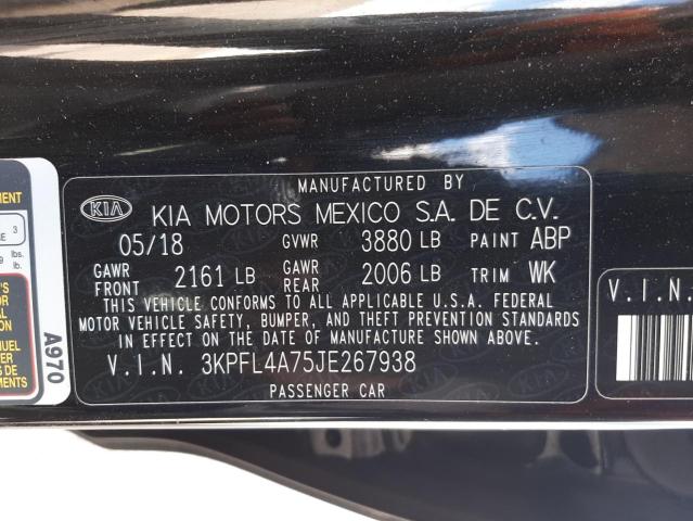 Photo 10 from auction – 2018 KIA FORTE LX with VIN 3KPFL4A75JE267938