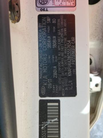 Photo 10 from auction – 2012 KIA FORTE EX with VIN KNAFU4A28C5517654