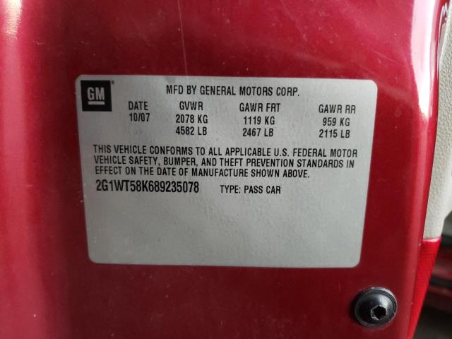 Photo 10 from auction – 2008 CHEVROLET IMPALA LT with VIN 2G1WT58K689235078