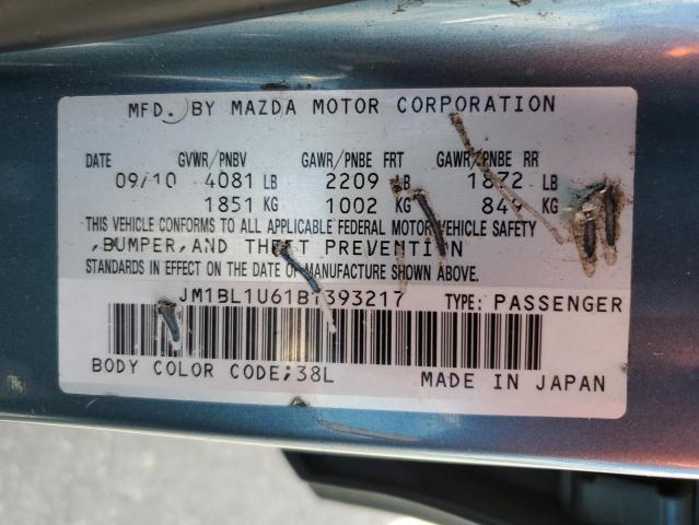 Photo 10 from auction – 2011 MAZDA 3 S with VIN JM1BL1U61B1393217