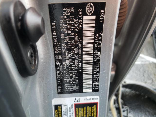 Photo 10 from auction – 2017 TOYOTA CAMRY LE with VIN 4T1BF1FK4HU418521