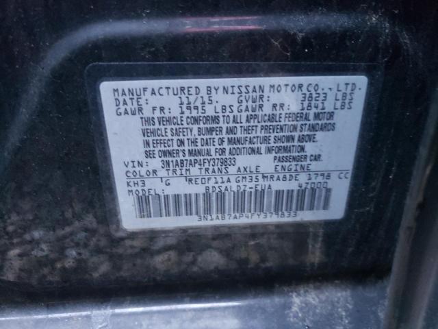 Photo 10 from auction – 2015 NISSAN SENTRA with VIN 3N1AB7AP4FY379833