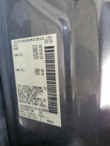 Photo 10 from auction – 2020 NISSAN MAXIMA SL with VIN 1N4AA6DVXLC364560