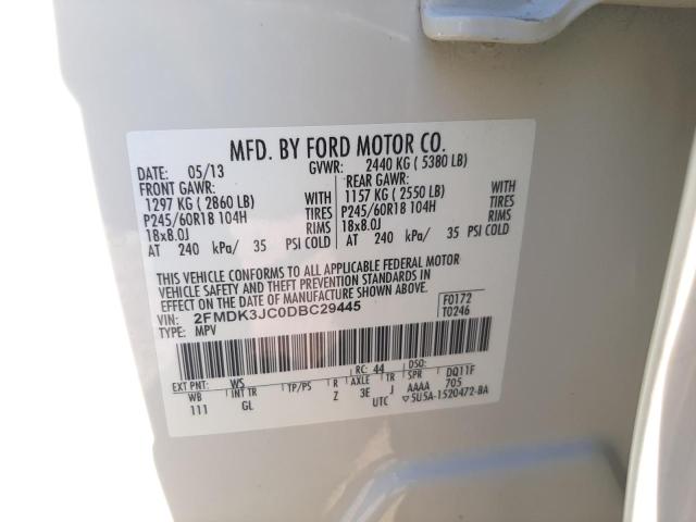 Photo 10 from auction – 2013 FORD EDGE SEL with VIN 2FMDK3JC0DBC29445