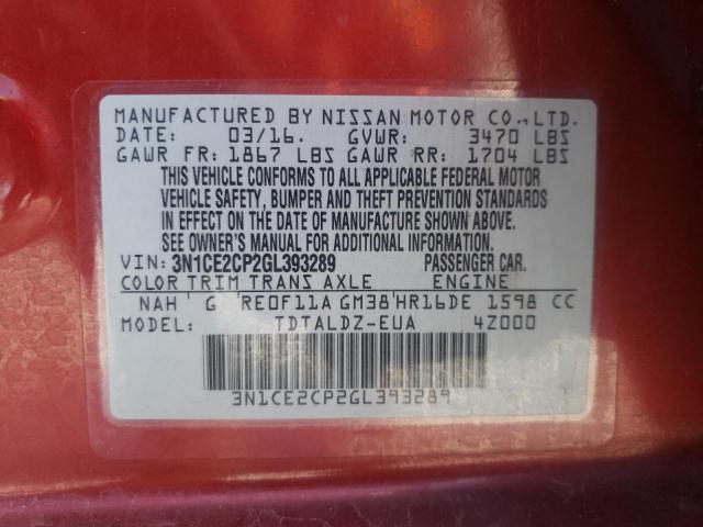 Photo 10 from auction – 2016 NISSAN VERSA NOTE with VIN 3N1CE2CP2GL393289