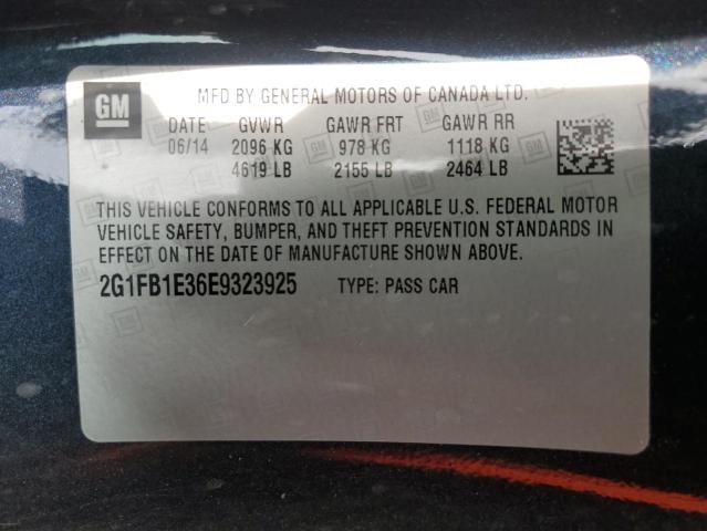 Photo 10 from auction – 2014 CHEVROLET CAMARO LT with VIN 2G1FB1E36E9323925