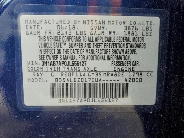 Photo 10 from auction – 2018 NISSAN SENTRA S with VIN 3N1AB7AP0JL656127