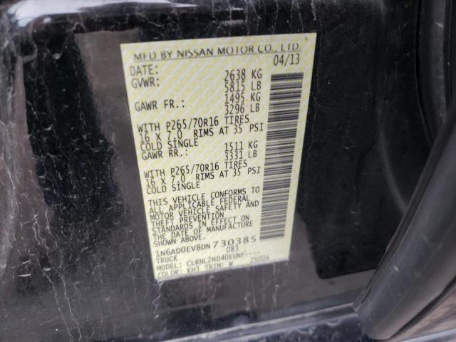 Photo 10 from auction – 2013 NISSAN FRONTIER S with VIN 1N6AD0EV8DN730385