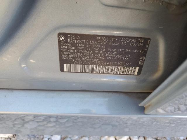 Photo 10 from auction – 2006 BMW 325 I with VIN WBAVB13586PT19091