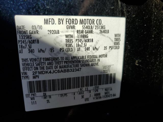 Photo 10 from auction – 2010 FORD EDGE SEL with VIN 2FMDK4JC6ABB32347