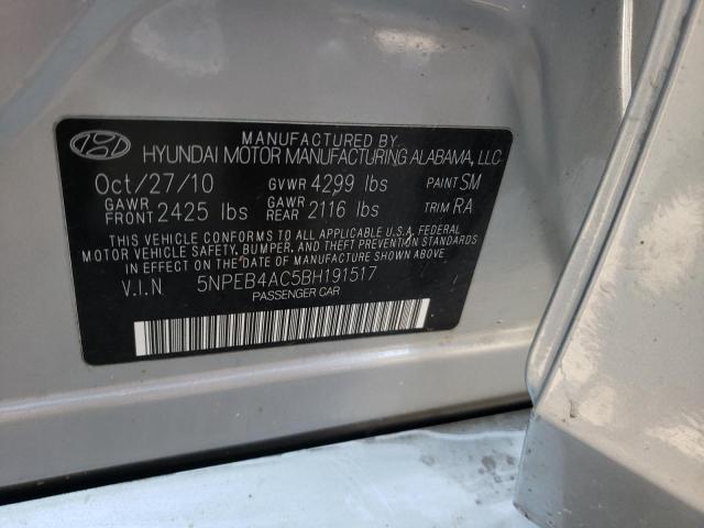 Photo 10 from auction – 2011 HYUNDAI SONATA GLS with VIN 5NPEB4AC5BH191517