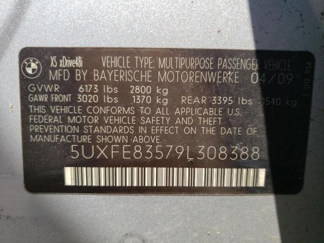 Photo 10 from auction – 2009 BMW X5 XDRIVE4 with VIN 5UXFE83579L308388