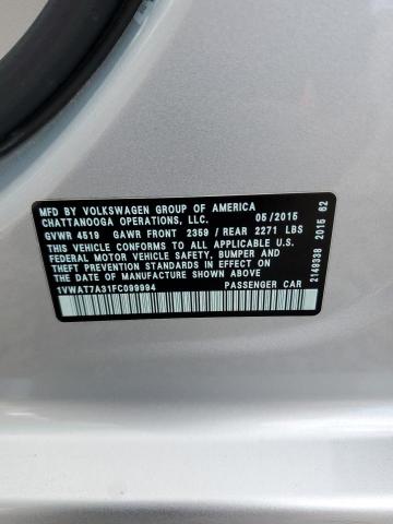 Photo 10 from auction – 2015 VOLKSWAGEN PASSAT S with VIN 1VWAT7A31FC099994