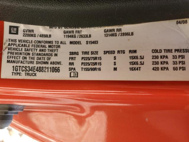 Photo 10 from auction – 2008 GMC CANYON SLE with VIN 1GTCS34E488211066