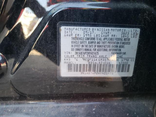 Photo 10 from auction – 2017 NISSAN SENTRA S with VIN 3N1AB7AP2HY401475