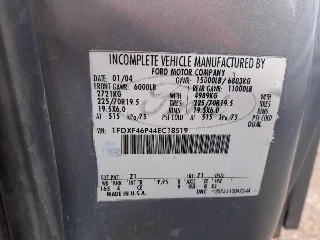 Photo 10 from auction – 2004 FORD F450 SUPER with VIN 1FDXF46P44EC18519