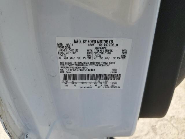 Photo 10 from auction – 2013 FORD F150 SUPER with VIN 1FTFX1CF8DKF43151