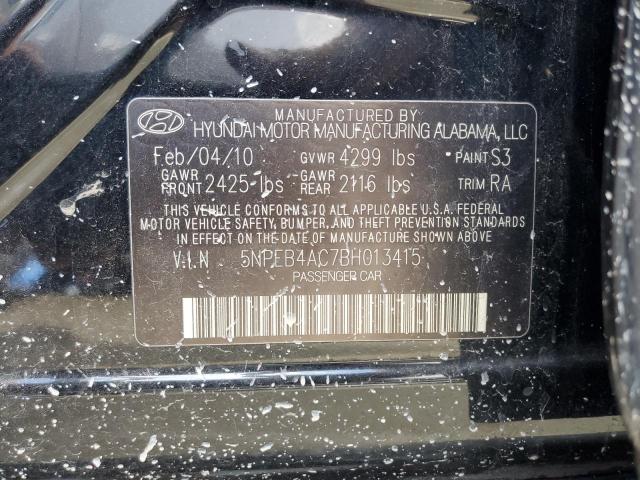 Photo 10 from auction – 2011 HYUNDAI SONATA GLS with VIN 5NPEB4AC7BH013415