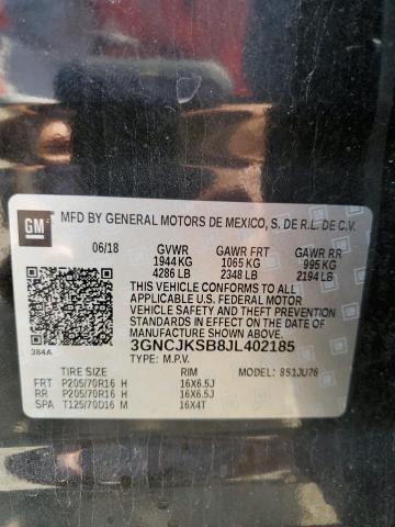Photo 10 from auction – 2018 CHEVROLET TRAX LS with VIN 3GNCJKSB8JL402185