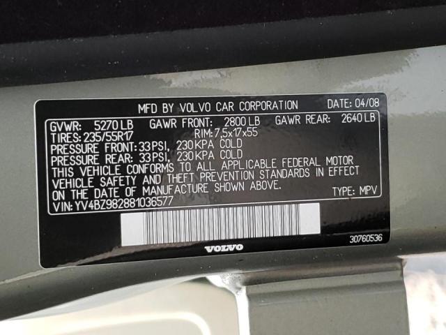 Photo 10 from auction – 2008 VOLVO XC70 with VIN YV4BZ982881036577